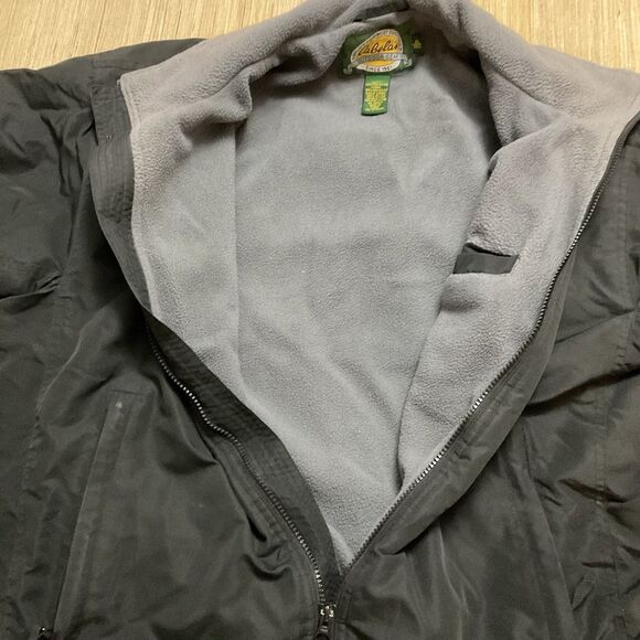 Cabelas Jacket Men’s XL Fleece Lined  Jacket Black Full Zip Soft Shell Cabela - Picture 5 of 8